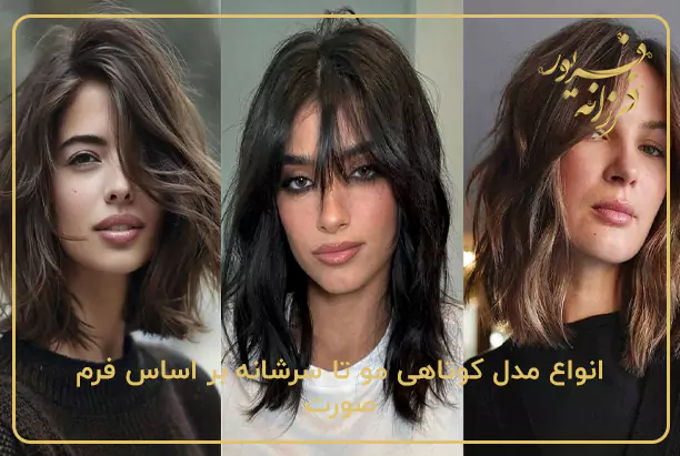 انواع مدل کوتاهی مو تا سرشانه بر اساس فرم صورت
