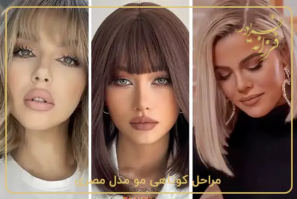 مراحل کوتاهی مو مدل مصری